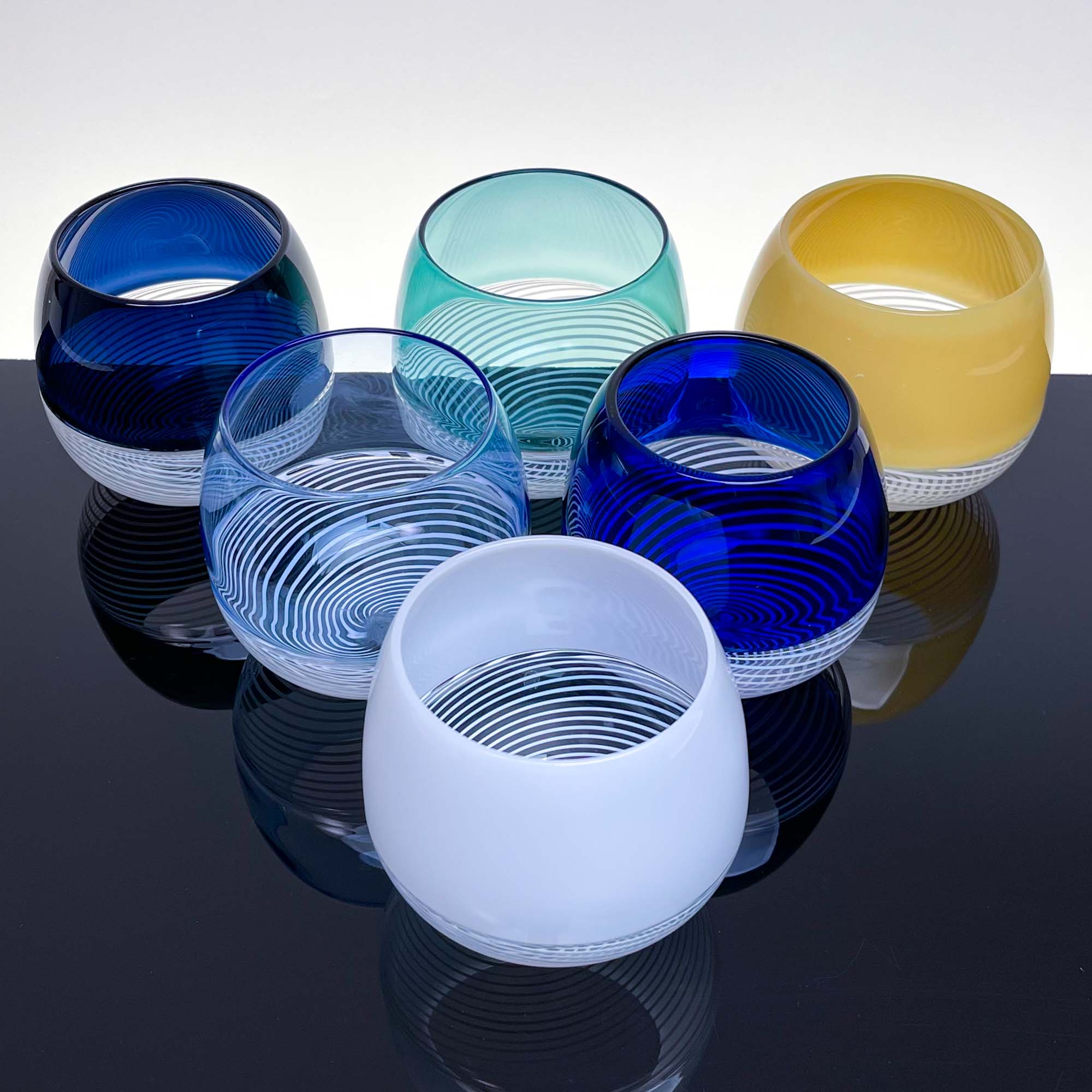 Foscarini drinking glasses, set of six - Murano Glass